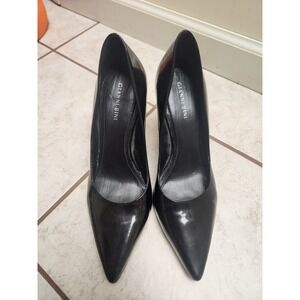 Gianni Bini Black Patent Leather pointed Toe Pumps Heels Women's Size 10M